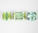 Набор из 3 зеленых турмалинов 8,16 карата