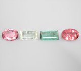 Крупный набор из 4 разноцветных турмалинов 11,59 карата