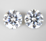 Пара бесцветных муассанитов 1,91 карата