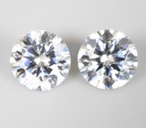 Пара бесцветных муассанитов 1,91 карата