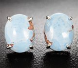 Пусеты с иранской бирюзой 6,11 карата