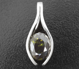 Кулон с хромовым турмалином 1,8 карата