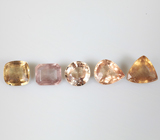 Набор из 5 гранатов со сменой цвета 3,08 карата