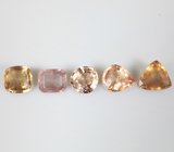 Набор из 5 гранатов со сменой цвета 3,08 карата