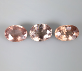 Набор из 3 гранатов  со сменой цвета 1,8 карата