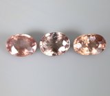 Набор из 3 гранатов  со сменой цвета 1,8 карата