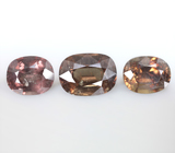Набор из 3 гранатов со сменой цвета 6,94 карата