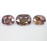 Набор из 3 гранатов со сменой цвета 6,94 карата