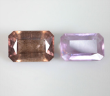 Пара разноцветных скаполитов 3,94 карата