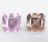 Пара разноцветных скаполитов 3,88 карата