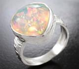Кольцо с кристаллическим эфиопским опалом 5,2 карата