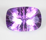 Чистейший крупный уругвайский аметист лазерной огранки 27,1 карата
