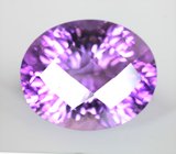 Чистейший крупный уругвайский аметист лазерной огранки 52,67 карата