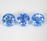 Набор из 3 чистейших флюоритов со сменой цвета 13,99 карата