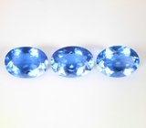 Крупный набор из 3 чистейших флюоритов со сменой цвета 26,53 карата