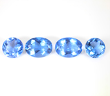 Крупный набор из 4 чистейших флюоритов со сменой цвета 28,63 карата