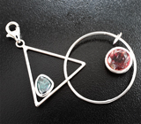 Кулон с александритом 0,88 карата и полихромным турмалином 2,33 карата