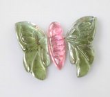 Набор из 3 резных турмалинов 5,74 карата