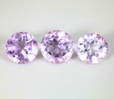 Набор из 3 аметистов высокой чистоты 16,9 карата