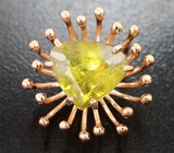 Кулон с желто-зеленым сфеном 5,71 карата