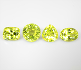 Крупный набор из 4 перидотов 10,13 карата