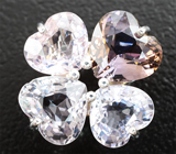 Кулон с пурпурными шпинелями 3,74 карата и цоизитом высокой чистоты 1,64 карата