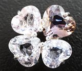 Кулон с пурпурными шпинелями 3,74 карата и цоизитом высокой чистоты 1,64 карата