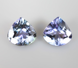 Редкая пара полихромных цоизитов 1,53 карата