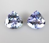 Редкая пара полихромных цоизитов 1,53 карата