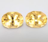 Пара цитринов авторской огранки 9,14 карата