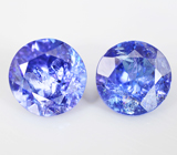 Пара танзанитов 2,5 карата
