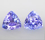 Пара танзанитов 2,55 карата