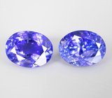 Пара танзанитов 3,32 карата