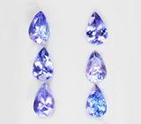 Набор из 6 танзанитов 5,49 карата