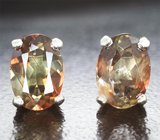 Пусеты с андалузитами 1,45 карата