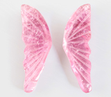 Пара пурпурно-розовых резных турмалинов 3,74 карата