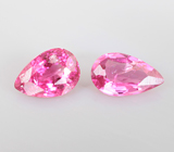 Пара неоново-розовых шпинелей 0,71 карата