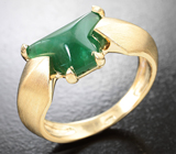 Кольцо с уральским изумрудом без облагораживания 3,1 карата