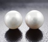 Пусеты с морским жемчугом 6,41 карата