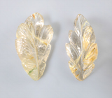 Пара резного кварца с рутилом 13,13 карата