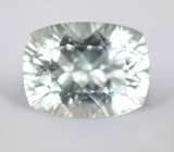 Чистейший платиново-зеленый аметист лазерной огранки 20,96 карата