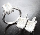 Комплект с муассанитами 7,73 карата