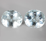 Крупная пара аквамаринов 21,61 карата