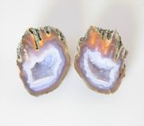 Эффектная крупная пара друз агата 46,81 карата