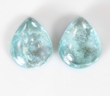 Редкий цвет! Крупная пара голубых турмалинов 9,2 карата