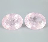 Крупная пара морганитов 17,48 карата