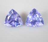 Пара насыщенных танзанитов 2,3 карата