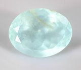 Крупный голубовато-зеленый "неоновый" берилл 9,43 карата