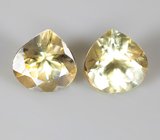 Пара желтых цоизитов 1,64 карата
