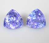 Пара насыщенных танзанитов 2,73 карата